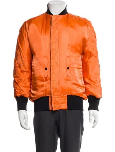 Pre-owned Balenciaga 2017 Bomber Jacket In Orange