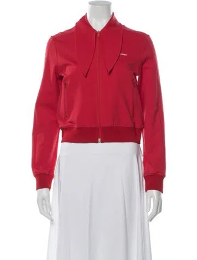 Pre-owned Balenciaga 2017 Bomber Jacket In Red