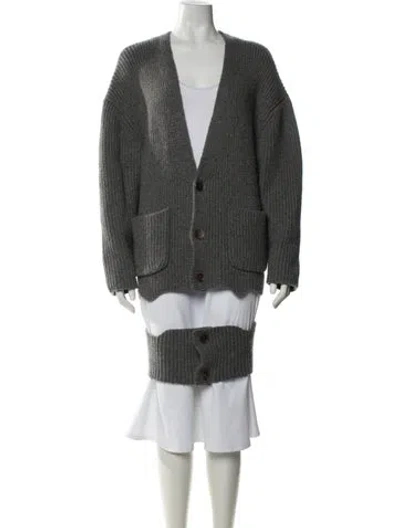 Pre-owned Balenciaga 2017 Cashmere Sweater In Grey