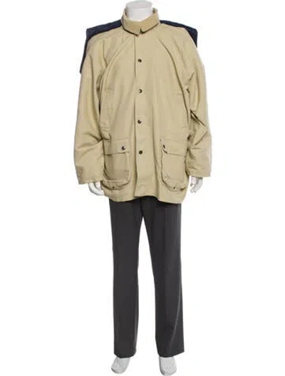 Pre-owned Balenciaga 2017 Colorblock Pattern Parka In Neutral