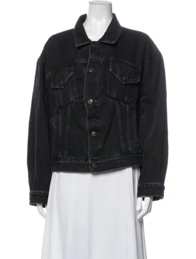 Pre-owned Balenciaga 2017 Denim Jacket In Black