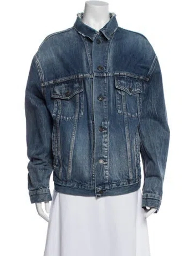 Pre-owned Balenciaga 2017 Denim Jacket In Blue
