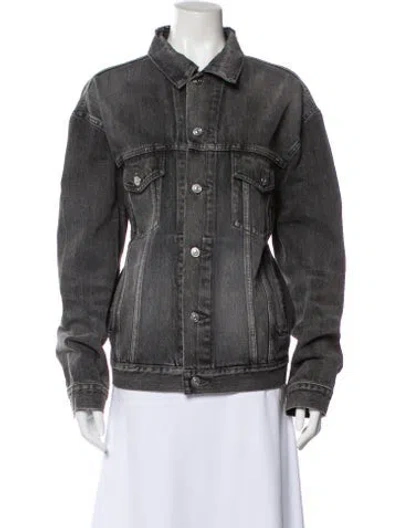 Pre-owned Balenciaga 2017 Denim Jacket In Gray