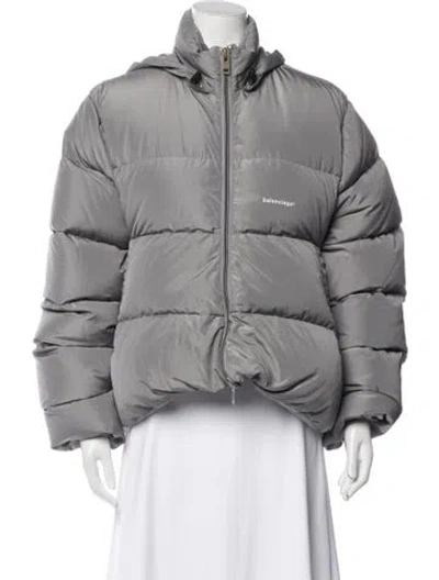 Pre-owned Balenciaga 2017 Down Jacket In Gray