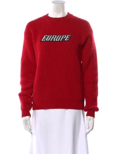 Pre-owned Balenciaga 2017 'europe' Sweater In Red