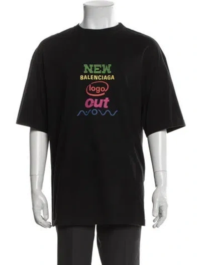 Pre-owned Balenciaga 2017 Graphic Print T-shirt In Black