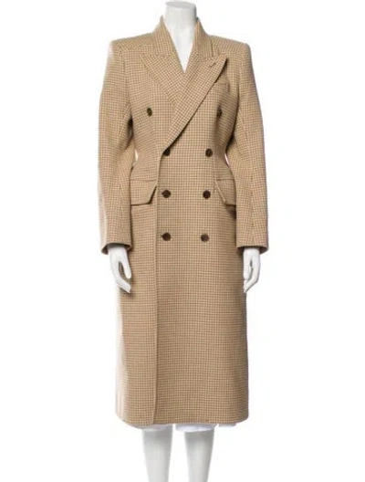 Pre-owned Balenciaga 2017 Houndstooth Peacoat In Neutral