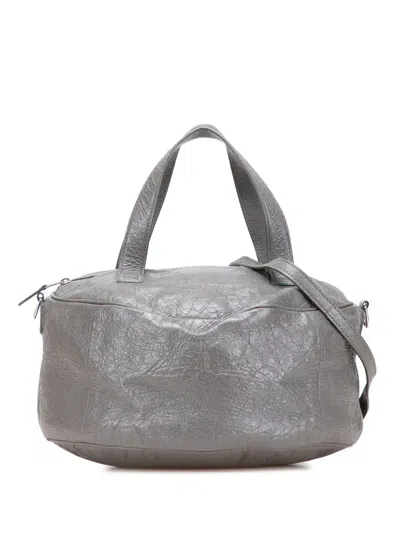 Pre-owned Balenciaga 2017 Leather Arena Air Hobo Satchel In Gray