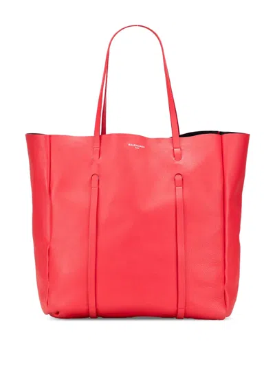 Pre-owned Balenciaga 2017 Leather Everyday Tote Bag In Red