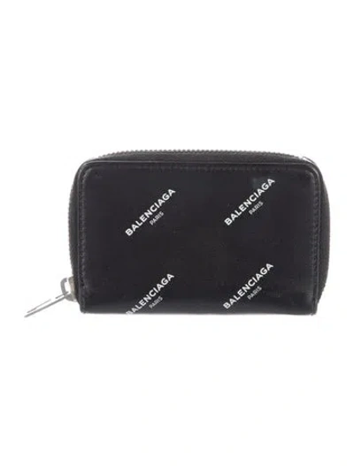 Pre-owned Balenciaga 2017 Leather Wallet In Black