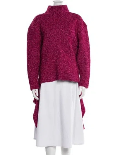 Pre-owned Balenciaga 2017 Mock Neck Sweater In Pink
