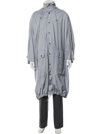 Pre-owned Balenciaga 2017 Signature Logo Parka In Gray