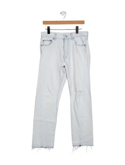 Pre-owned Balenciaga 2017 Straight Leg Jeans In Blue