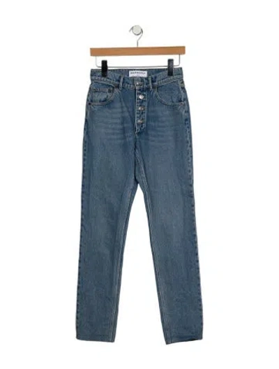 Pre-owned Balenciaga 2017 Straight Leg Jeans In Blue