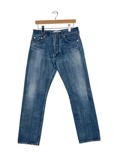 Pre-owned Balenciaga 2017 Straight Leg Jeans In Blue
