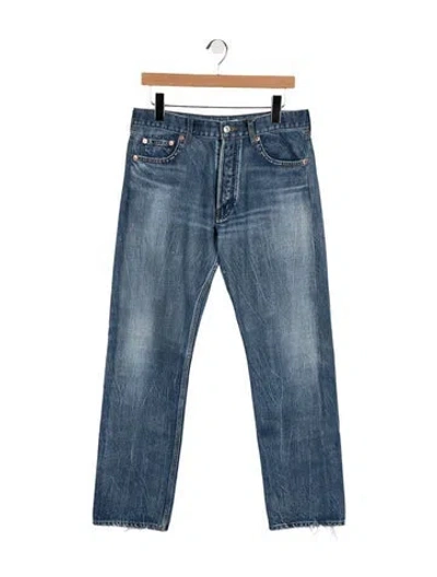 Pre-owned Balenciaga 2017 Straight Leg Jeans In Blue
