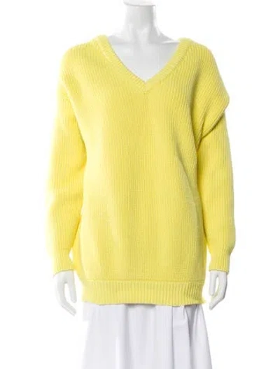 Pre-owned Balenciaga 2017 Striped Sweater In Yellow