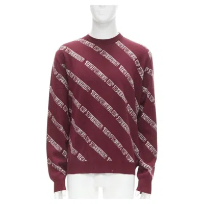 Pre-owned Balenciaga 2017 The Power Of Dreams Burgundy Red White Sweater S