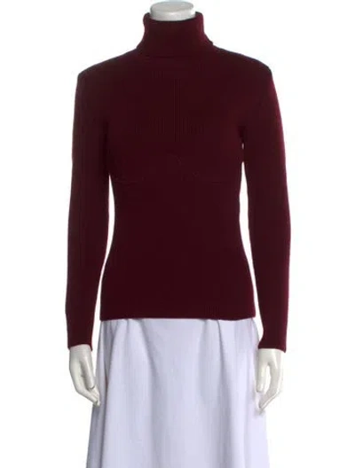 Pre-owned Balenciaga 2017 Virgin Wool Sweater In Burgundy