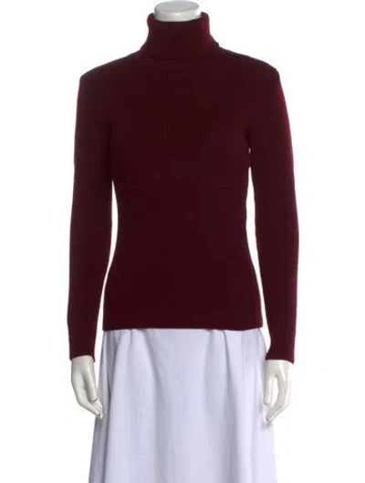 Pre-owned Balenciaga 2017 Virgin Wool Sweater In Burgundy