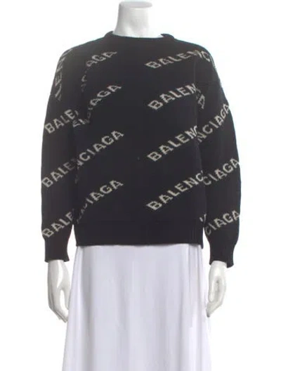 Pre-owned Balenciaga 2017 Virgin Wool Sweater In Gray