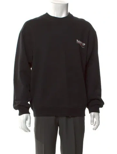 Pre-owned Balenciaga 2017-2018 Political Campaign Sweatshirt In Black