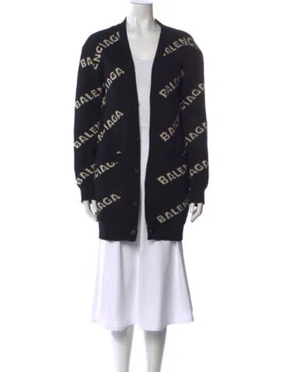 Pre-owned Balenciaga 2017-2018 Wool Sweater In Black
