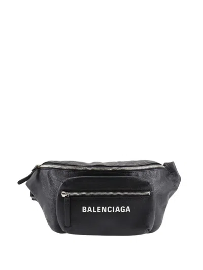 Pre-owned Balenciaga 2018-2019 Leather Everyday Belt Bag In Black