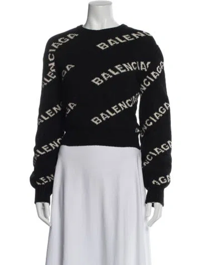 Pre-owned Balenciaga 2018 All Over Sweater In Black