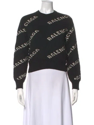 Pre-owned Balenciaga 2018 Camel Hair Sweater In Black