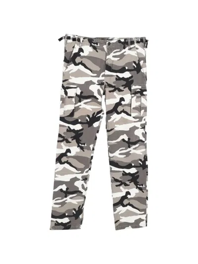 Pre-owned Balenciaga 2018 Camouflage-print Cargo Trousers In Gray