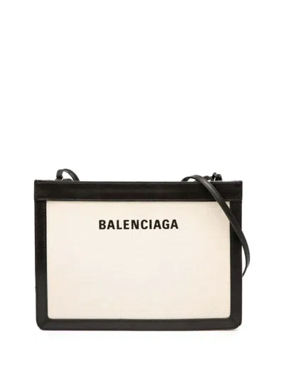 Pre-owned Balenciaga 2018 Canvas Navy Pochette Crossbody Bag