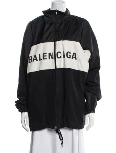 Pre-owned Balenciaga 2018 Colorblock Pattern Jacket In Gray