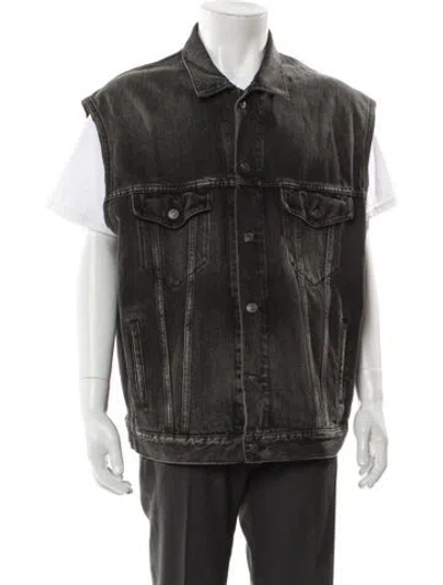 Pre-owned Balenciaga 2018 Denim Jacket In Black