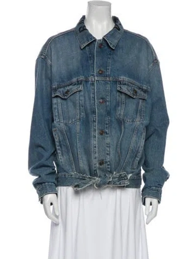 Pre-owned Balenciaga 2018 Denim Jacket In Blue