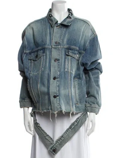 Pre-owned Balenciaga 2018 Denim Jacket In Blue