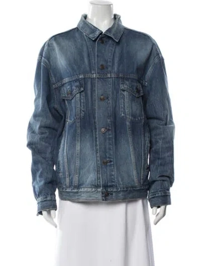 Pre-owned Balenciaga 2018 Denim Jacket In Blue