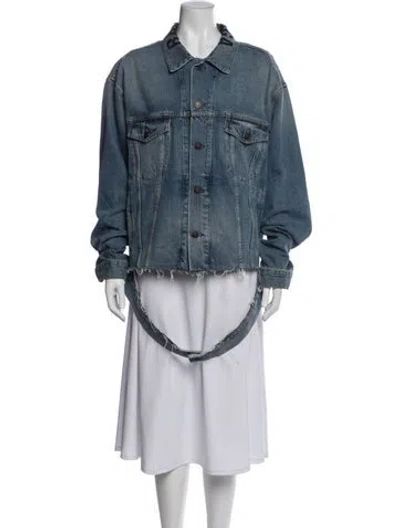 Pre-owned Balenciaga 2018 Denim Jacket In Blue