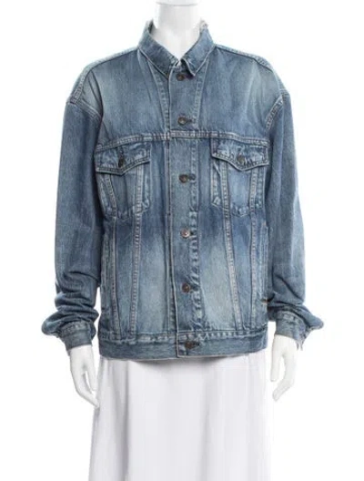 Pre-owned Balenciaga 2018 Denim Jacket In Blue