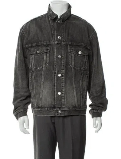 Pre-owned Balenciaga 2018 Denim Jacket In Gray