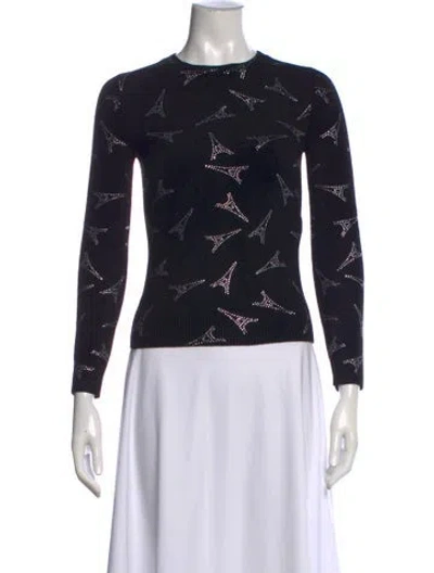 Pre-owned Balenciaga 2018 Eiffel Print Sweater In Black