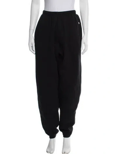 Pre-owned Balenciaga 2018 Embroidered Accent Sweatpants In Black