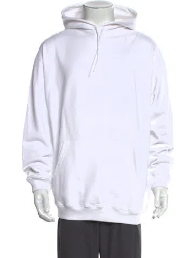 Pre-owned Balenciaga 2018 Graphic Print Hoodie In White