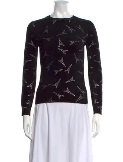 Pre-owned Balenciaga 2018 Graphic Print Sweater In Black
