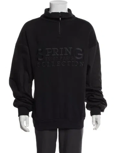 Pre-owned Balenciaga 2018 Graphic Print Sweatshirt In Black