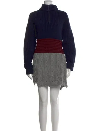 Pre-owned Balenciaga 2018 Mini Dress In Blue