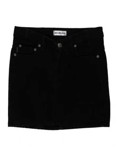 Pre-owned Balenciaga 2018 Mini Skirt In Black