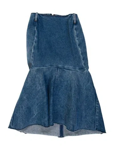 Pre-owned Balenciaga 2018 Mini Skirt In Blue