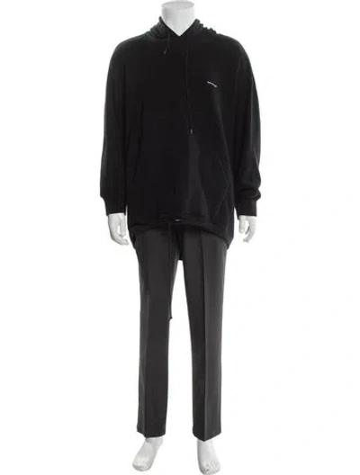 Pre-owned Balenciaga 2018 Mock Neck Hoodie In Black