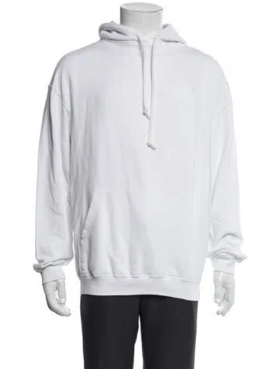 Pre-owned Balenciaga 2018 Mock Neck Hoodie In White